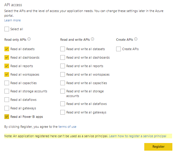 API access
